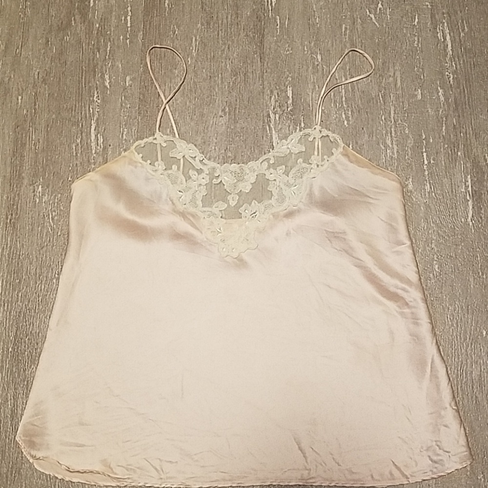 Victorias Secret pale pink silk camisole sz small